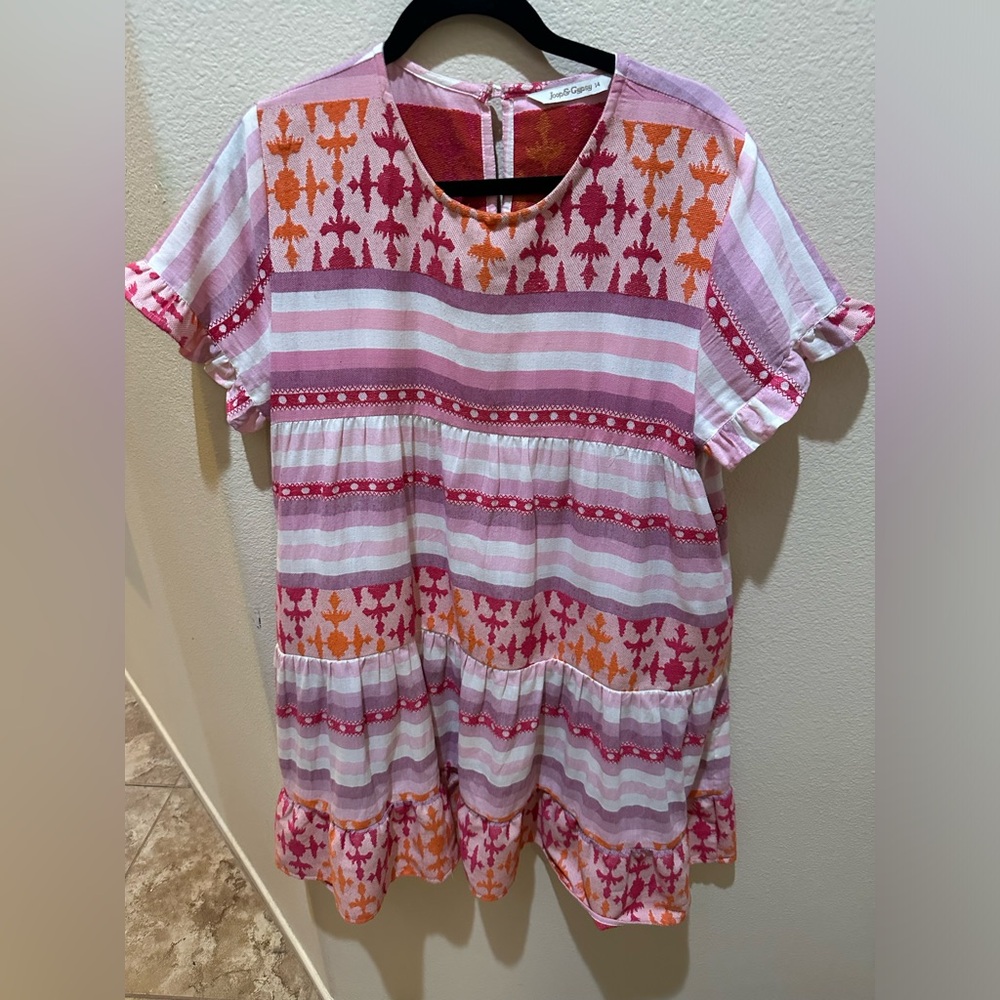 Pink and Orange Striped Women's Top